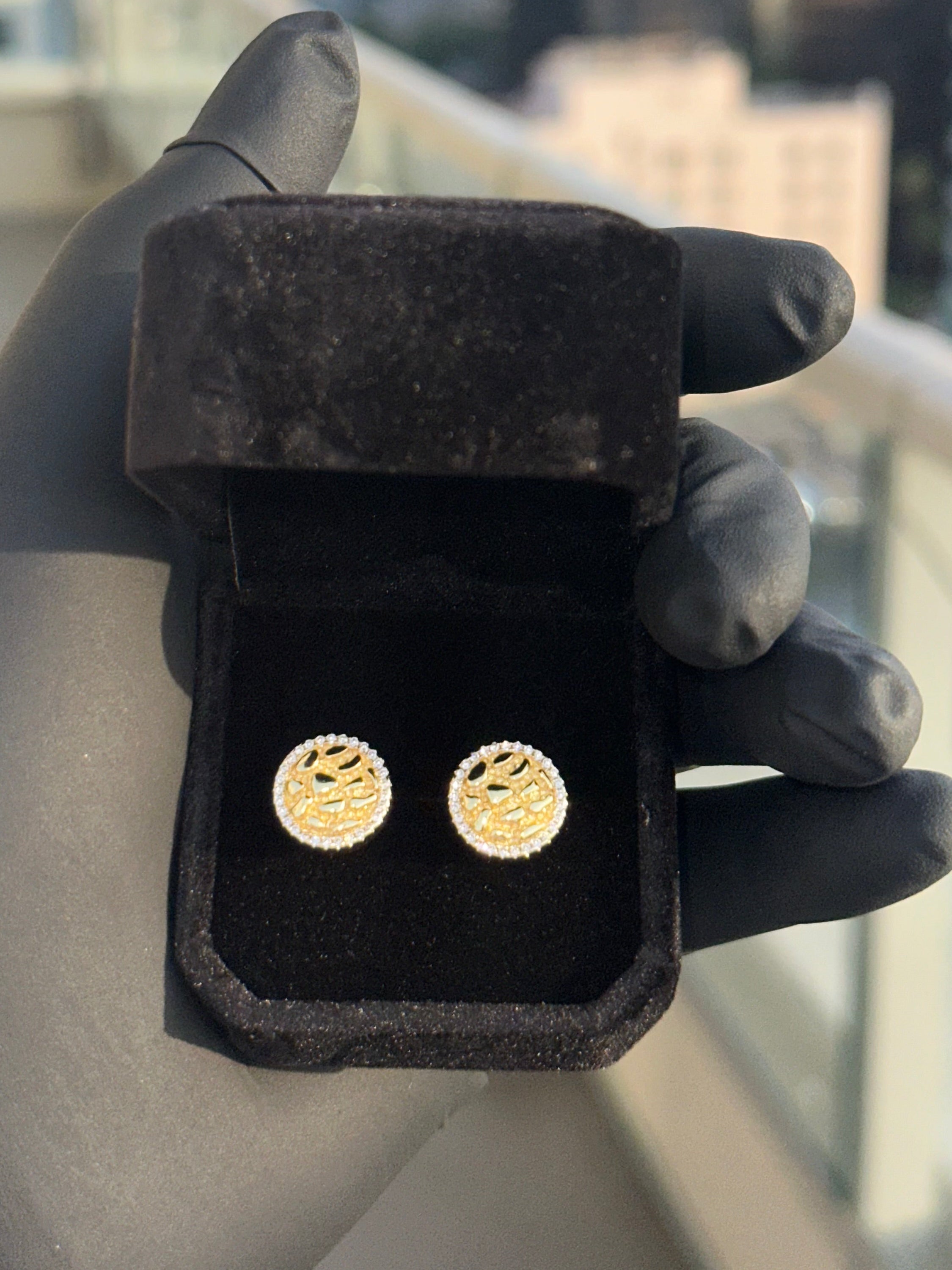 CIRCLE NUGGET EARRINGS