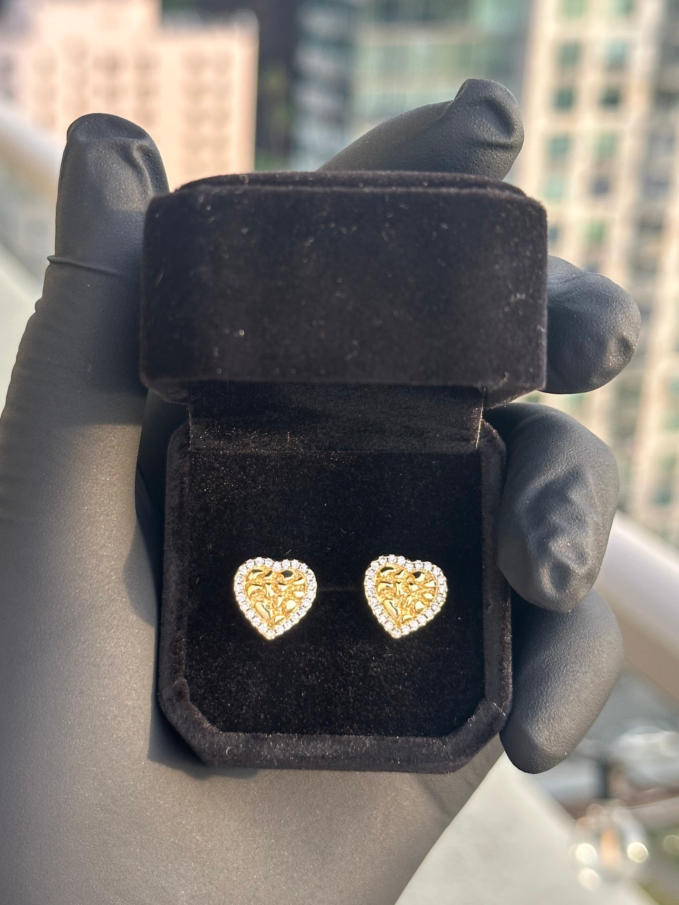 HEART NUGGET EARRINGS